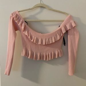 misguided off the shoulder crop top
